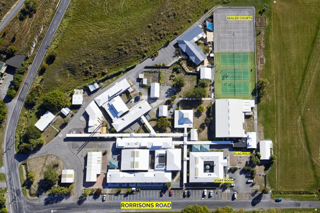 Kaikoura High School aerial map